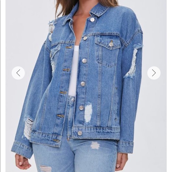 Denim Ripped Jacket - Picture 2 of 4